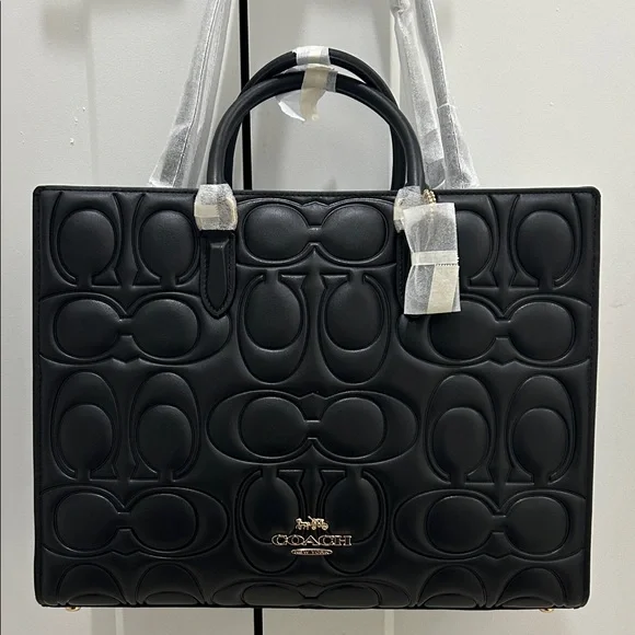 Coach (NWT) Maggie Tote in Signature Leather - Picture 1 of 17